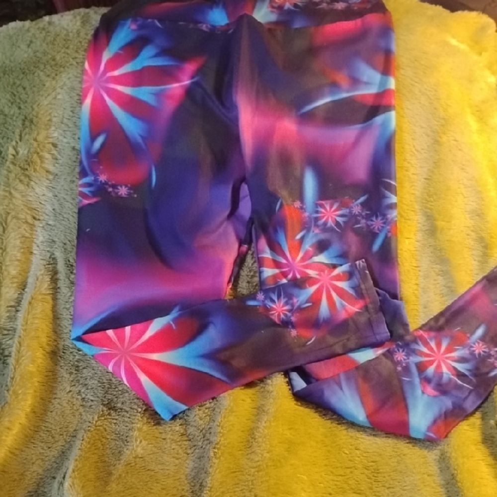 Leggings Depot Vibrant Purple and Pink Jeggings